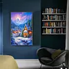 >SALE<5D DIY Full Round Drill Diamond Painting Christmas Night Home Decor 40x60cm