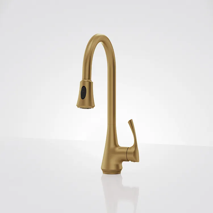 EVERSTEIN 2-Function Sprayer Pull-Down Kitchen Faucet Brushed Gold SFS-1298K-GD