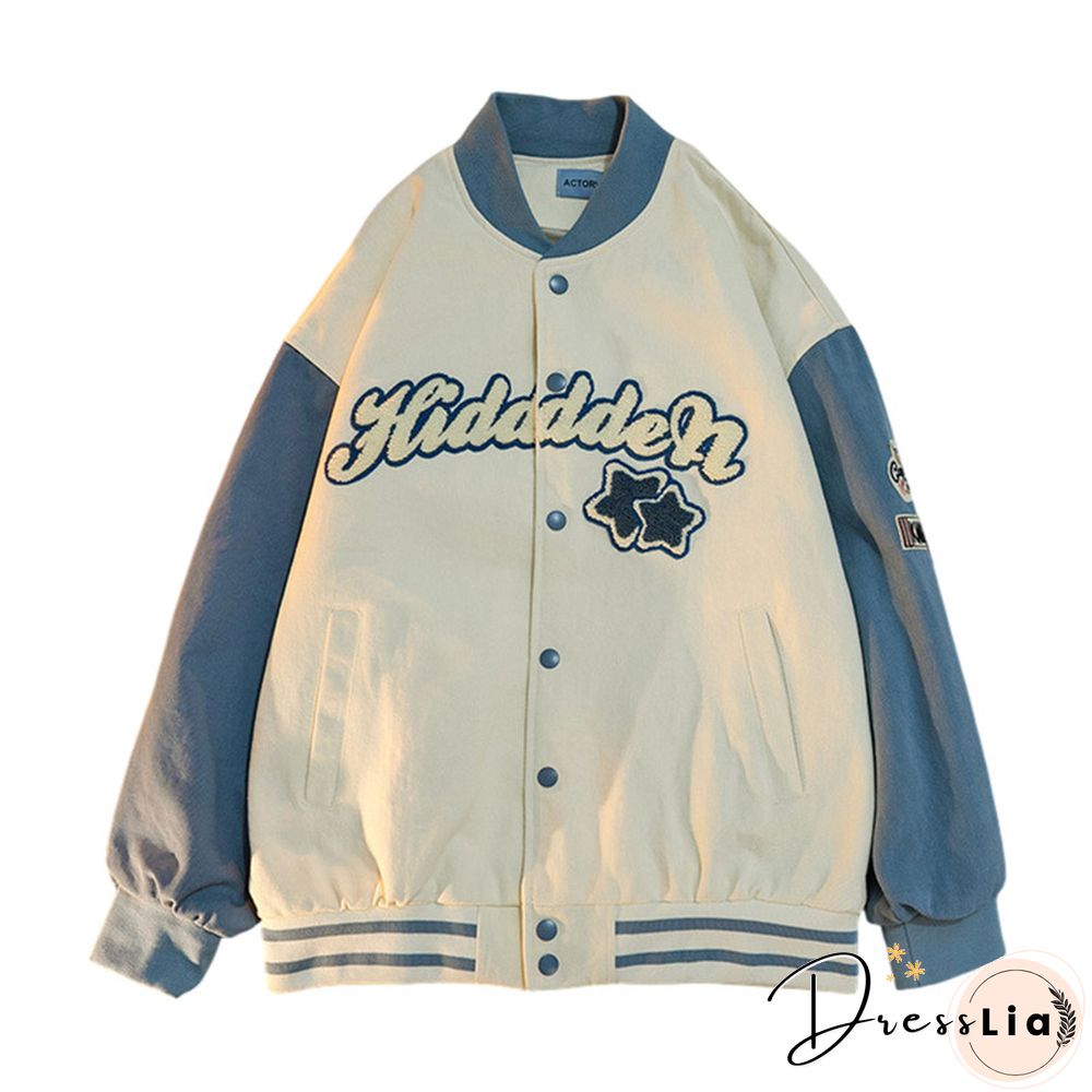 Baseball Bomber Jacket Female Men Zip Up Jacket Women Clothing Harajuku Plus Size Streetwear Outerwear Japanese