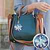 12Pcs DIY Diamond Painting Snowflakes Double Sided Keychain