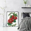 Xmas Flower - 9CT Partial Beaded Cross Stitch Kit(39x39cm)