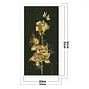 (Big Size)Golden Rose Flower - 11CT Counted Cross Stitch - 30*60cm