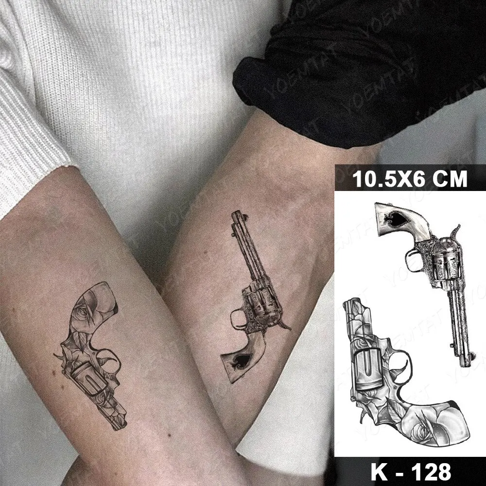 Waterproof Temporary Tattoo Sticker Black Point Line Sunflower Geometric Rose Flash Tatoo Fake Tatto For Body Art Women Men