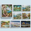 (Counted/Stamped) (Multi-Style Size)14CT Architecture - Cross Stitch(Brand)