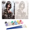 (US Local)Girl on The Suitcase-Paint By Numbers Kit(50x70cm)