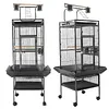 [US Local Warehouse] 60 Inch Large Bird Cage with Play Top and Rolling Stand Metal Parakeet Cage