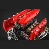 Ferrari V8 Engine Building Blocks Toy Set DOHC Naturally Aspirated MOC Motor Build Your Own V8 Engine - 1350PCS