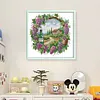 Summer Scene With Wreath-14CT Stamped Cross Stitch 38*36cm/14.96*14.17in