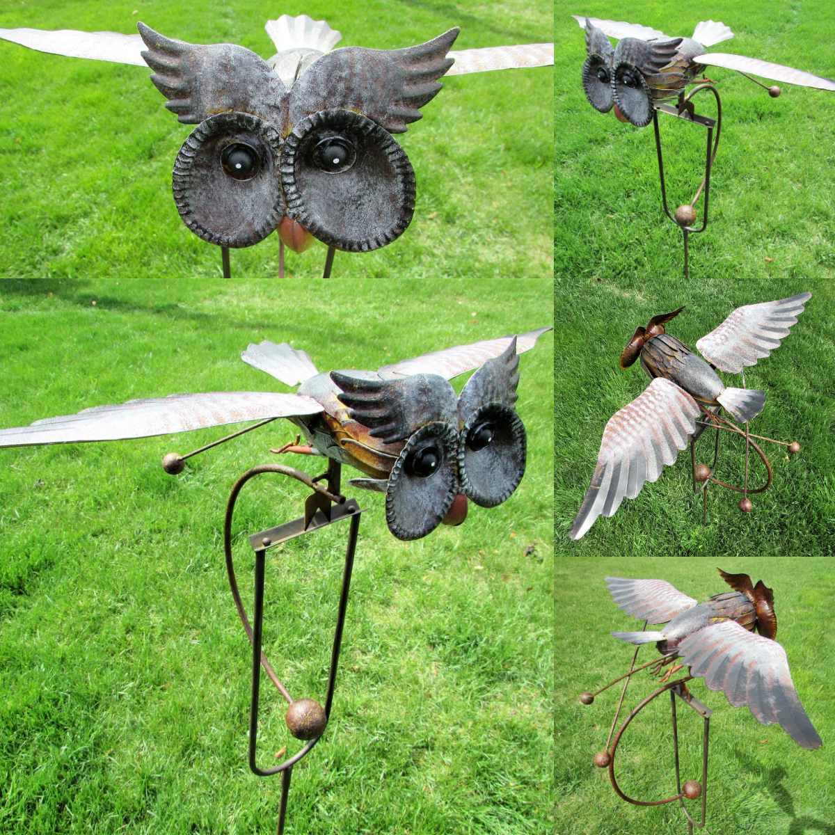 Outdoor windmill art garden stake ornament