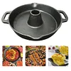 28CM Thick Turkey Pot with Handle Cast Iron Pre-Seasoned Chicken Roaster Pan