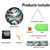(US Local) DIY Xmas Diamond Painting Ornament with Clock Function Creative Craft