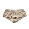 Men's Cotton Woven Boxers Button Fly Boxer Shorts Low Rise Lounge Boxer Trunks