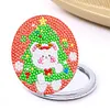 DIY Double Sided Special Shape Diamond Painting Compact Mirror Kit(Christmas Animal)