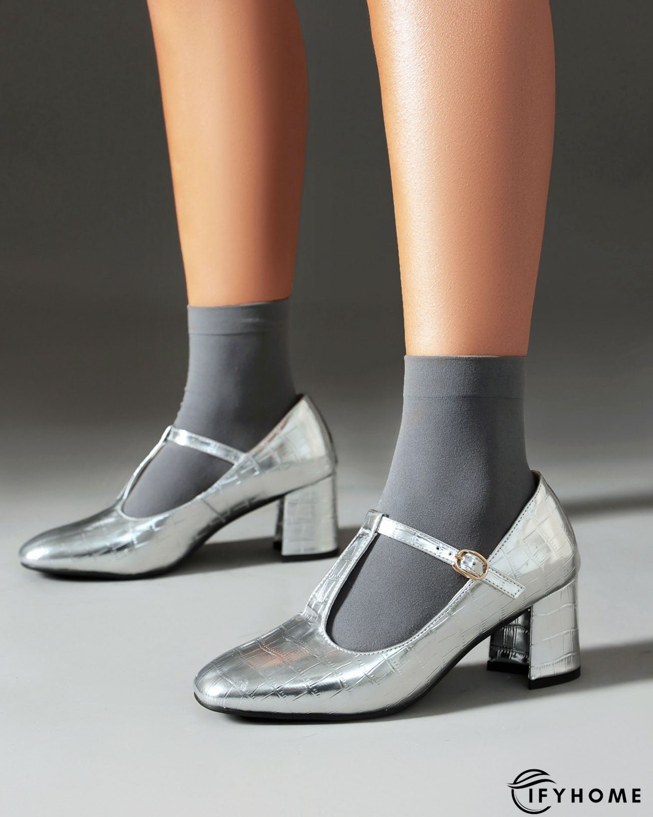 T-strap Chunky Heel Square-toe Mary Jane Shoes | IFYHOME