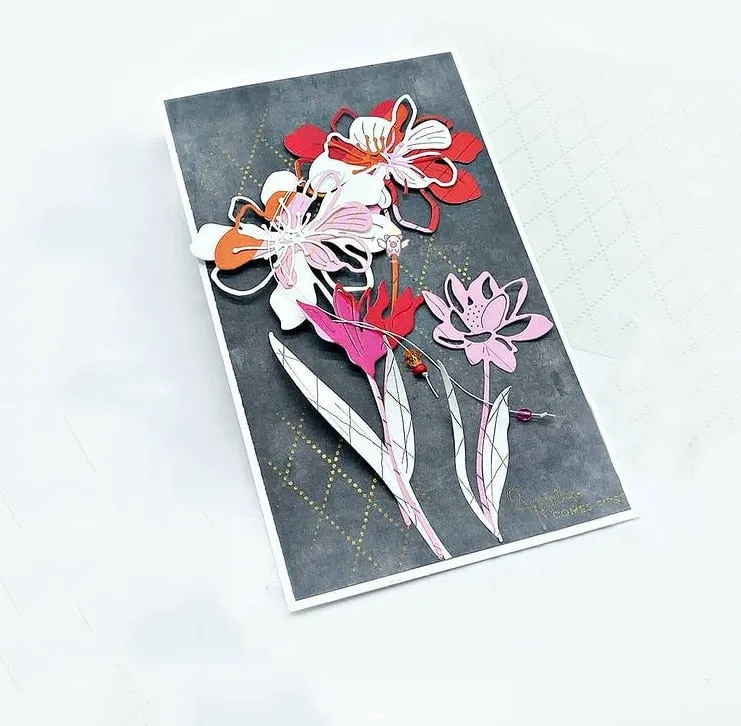 Piggy Craft metal cutting dies cut die mold 2021 New Flower decoration Scrapbook paper craft knife mould blade punch stencils