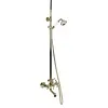 [US Local Warehouse] Antique Gold Shower Head Set with Knobs Mixer Tap Vintage Rainfall Showers Faucet Wear Resist for Home Bathroom Hotel SPA