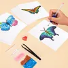 12pcs Butterfly-1 5D DIY Square Drill Diamond Painting Kits for Adults Beginners Home Decor Diamonds Paintings Gem Art 5.91x7.09in