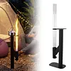 [US Local Warehouse] 50.79in Pellet Stove with Glass Tube Pellet Patio Heater with Table Wood Burning Stove Smokeless Firepit for Camping Beach Garden Balcony