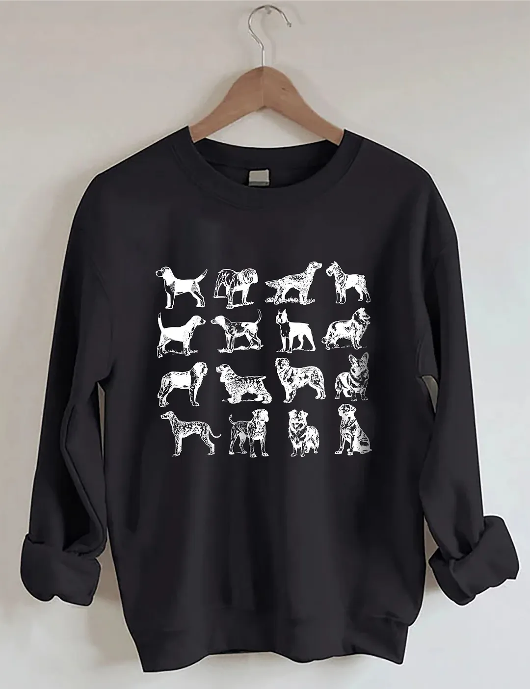 Dog Breeds Graphic Sweatshirt
