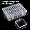 12/24/30pcs Craft Storage Box And Organizer Clear Plastic Bead Organizer Box/Suitable for Jewelry, Crafts, Beads Storage DIY Craft Accessories 