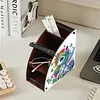 DIY Diamond Painting Kit Triangle Shaped Organizer Box Wooden Storage Box