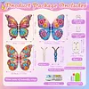 3D Wooden Diamond Art Butterfly Wall Decor Kit - DIY Sparkling Butterfly Craft for Home Decoration