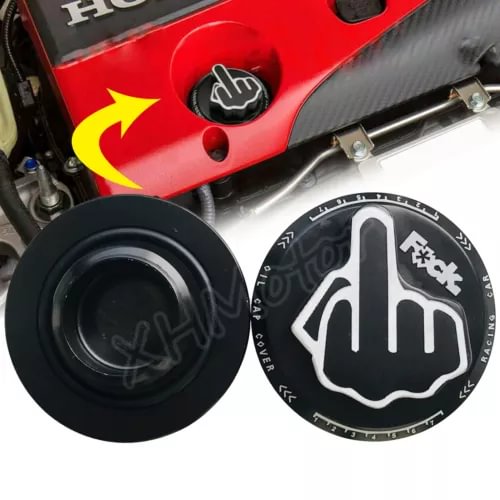 Dronehint Black Screw-In Middle Finger Oil Filler Tank Cap Valve Cover For Honda Acura (For: Acura) Parts