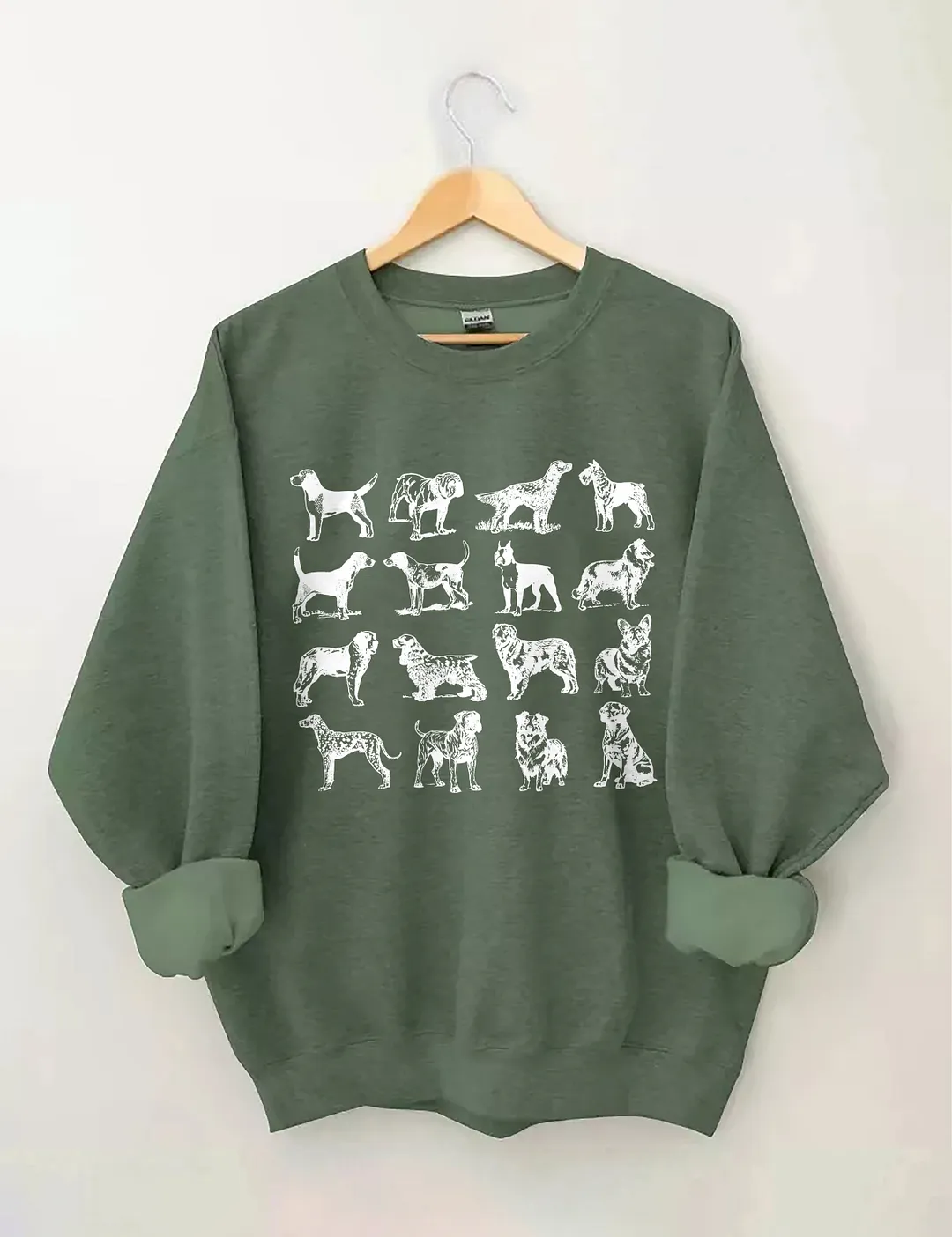 Dog Breeds Graphic Sweatshirt