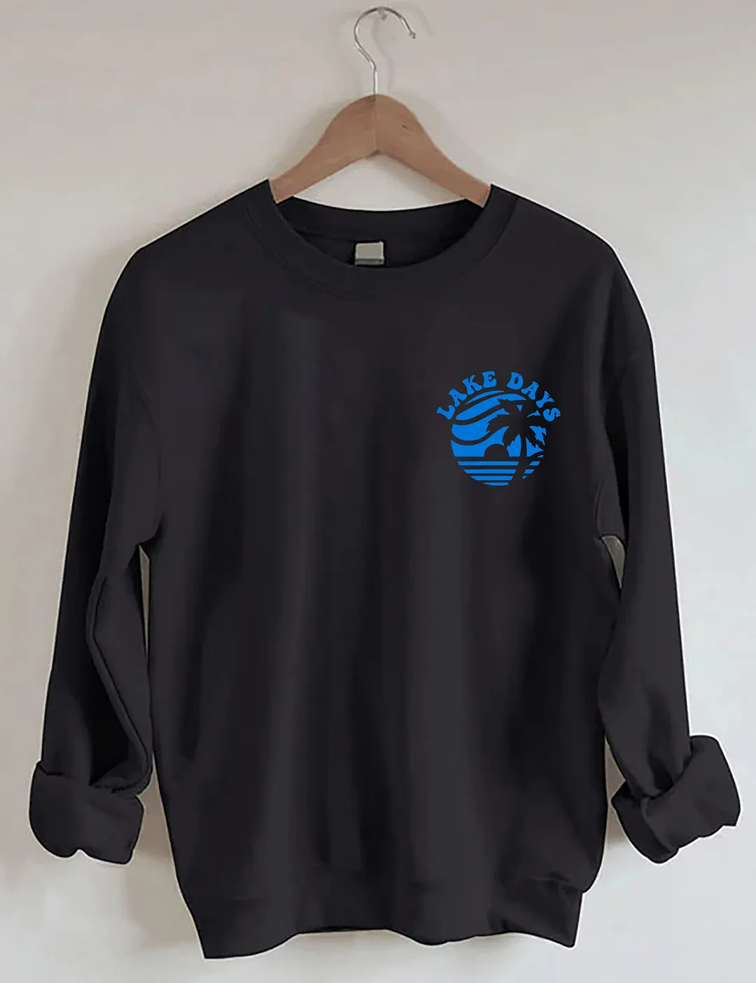Boat Waves Sun Rays Lake Days Sweatshirt