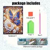 Flower Butterfly 5D DIY Diamond Art Painting Notebook Kit 50 Pages A5 Rhinestone Art Painting Notebook Kit for Adults Beginners Holiday Birthday Gift