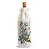 4pcs DIY Diamond Painting Wine Bag Rhinestones Liquor Bottle Cover (Butterfly)