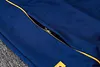 Joyfball 2025/2026 Kids Size Real Madrid Long Zipped Jacket Retro Version Royal Blue Soccer Jersey  1:1 Thai Quality 