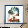Silhouette Wedding Girl - 11CT Stamped Cross Stitch - 40*40cm