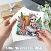 (US Local)6PCS DIY Xmas Diamond Art Greeting Cards Congratulations Cards & Gifts (Squirrel
