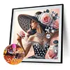 Beaut&eacute; &eacute;l&eacute;gante et luxueuse-peinture diamant perceuse ronde-40*40cm