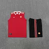 2025/2026 Manchester United Pre-Match Training Red Vest+Shorts Football1:1 Thai Quality