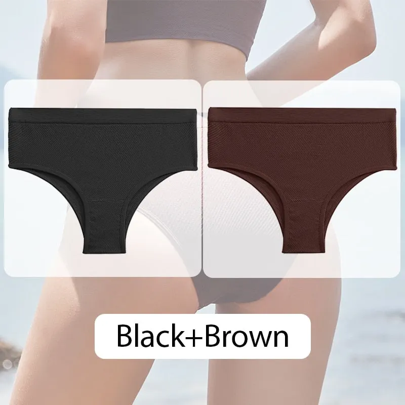 FINETOO Women Seamless Panties M-XL Low Waist Briefs Ladies Comfortable Underpants Sexy Girls Underwear Female Lingerie 6 Colors