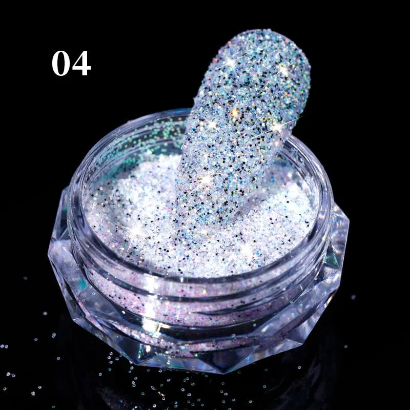1Box Reflective Glitter Powder For Nails Iridescent Flakes Sequins Pigment Dust Manicures Decoration Chrome Pigment Polish Gel-Nail Inspo