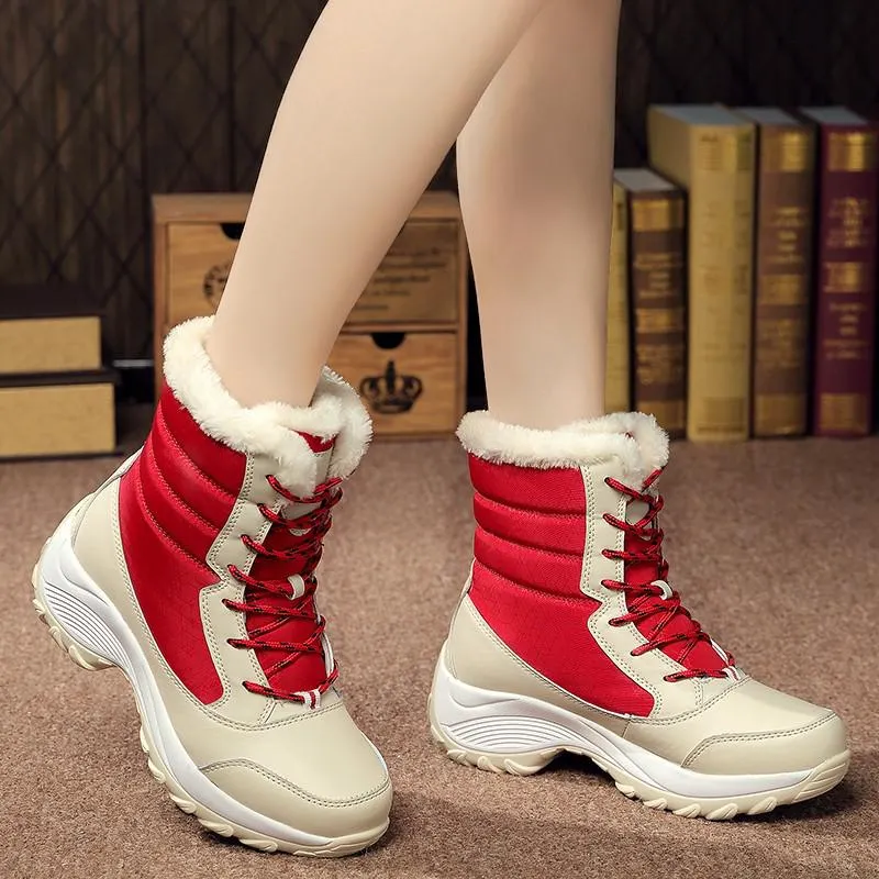 Women Boots Non-slip Waterproof Winter Ankle Snow Boots Women Platform Winter Shoes With Thick Fur Botas Mujer Thigh High Boots