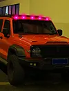 Solar-Power Car Roof Light with RC Punch-Free Universal Signal Mouse Lamp RGB Solar Powered Strobe Pilot Light for Pickup Trucks SUV Motorcycles