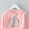 Kid Baby Girl Floral Bunny Ear Splice Pullover Sweatshirts