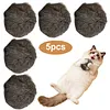 5pcs 3 Inch Rabbit Fur Ball Cat Toy Furry Catnip Toy Ball for Kicks & Games