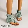 【Sprzedaż osiągnęła ponad 17 000】 Nowe i wygodne sk&oacute;rzane sandały Gucci na lato