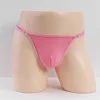 Detachable Sexy Ice Silk Stretch Sheer Low Rise Thong