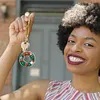 5pcs/set DIY Garland Xmas Wreath Diamonds Painting Keychain Kits