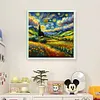 Starry Sky Scenery-11CT Stamped Cross Stitch 50*50cm/19.69*19.69in