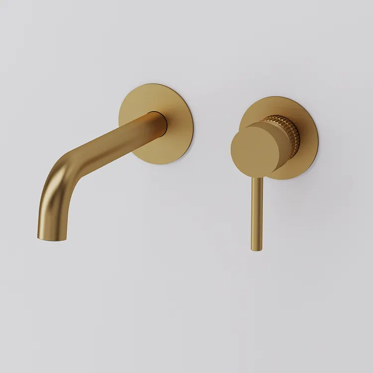 EVERSTEIN Elegant Wall-Mounted Bathroom Faucet in Brushed Gold SFS-1323B-GD