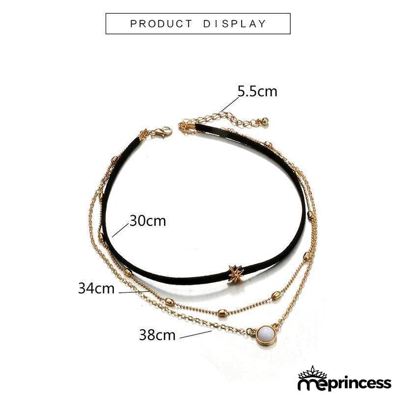 Leather Layers Choker Necklace