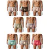 Ultra-thin Transparent Ice Silk Seamless Low-Waist Sexy Boxer Briefs