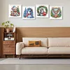 (US Local)4pack Xmas Animal-Special Shaped Diamond Painting Kit(30x30cm)